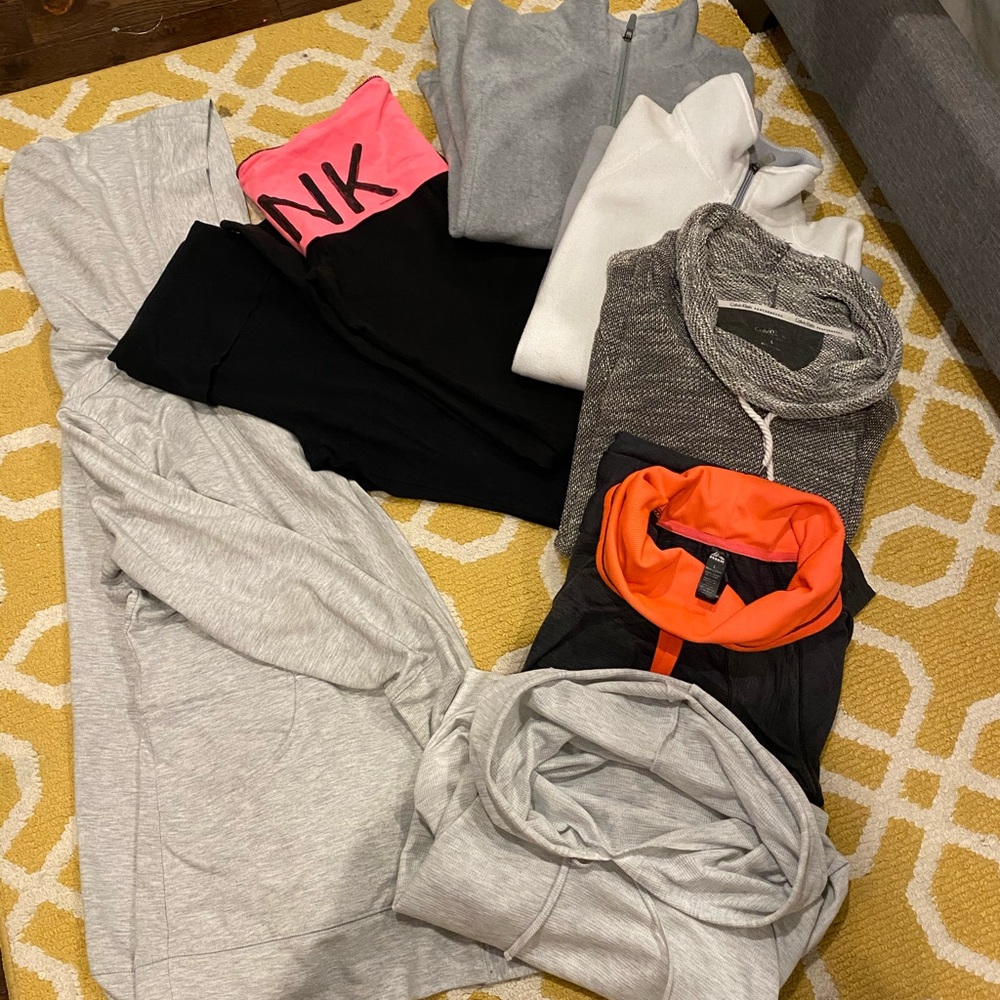 Lot of women’s workout clothes